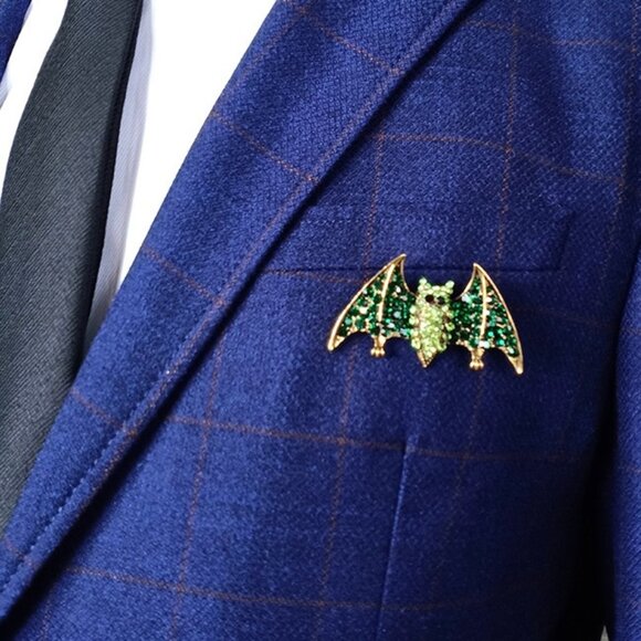 Bat Brooch Rhinestone Bat Brooch Halloween Brooch Rhinestone Bat Brooch - Picture 7 of 9